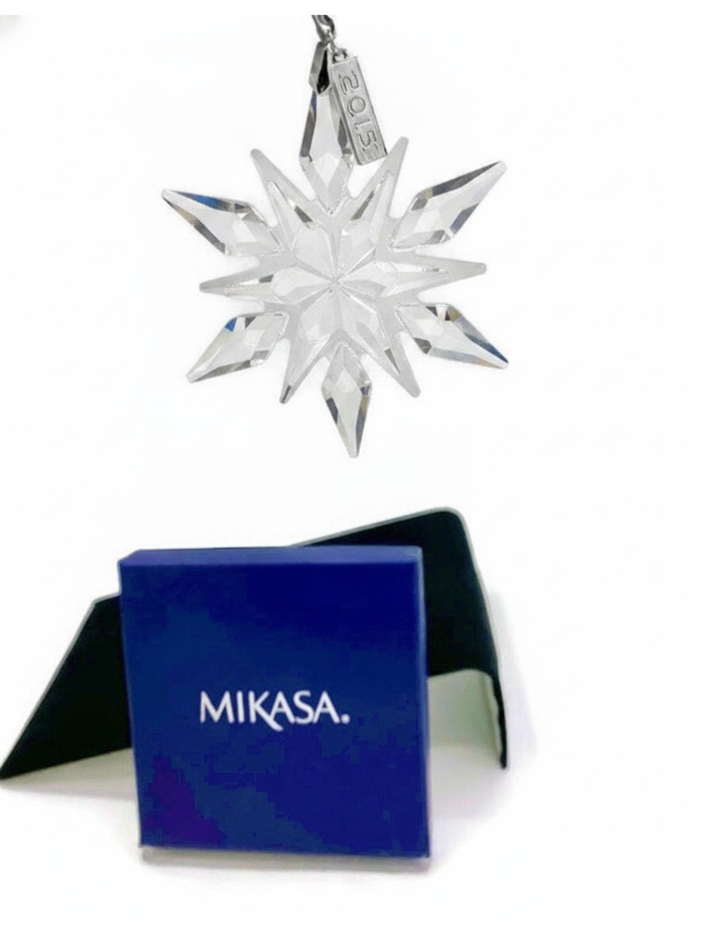 2015 Mikasa Celebrations Amber Crystal Snowflake Ornament